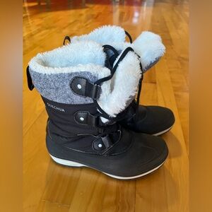 Quechua Black and Gray Kids Winter Snow Boots